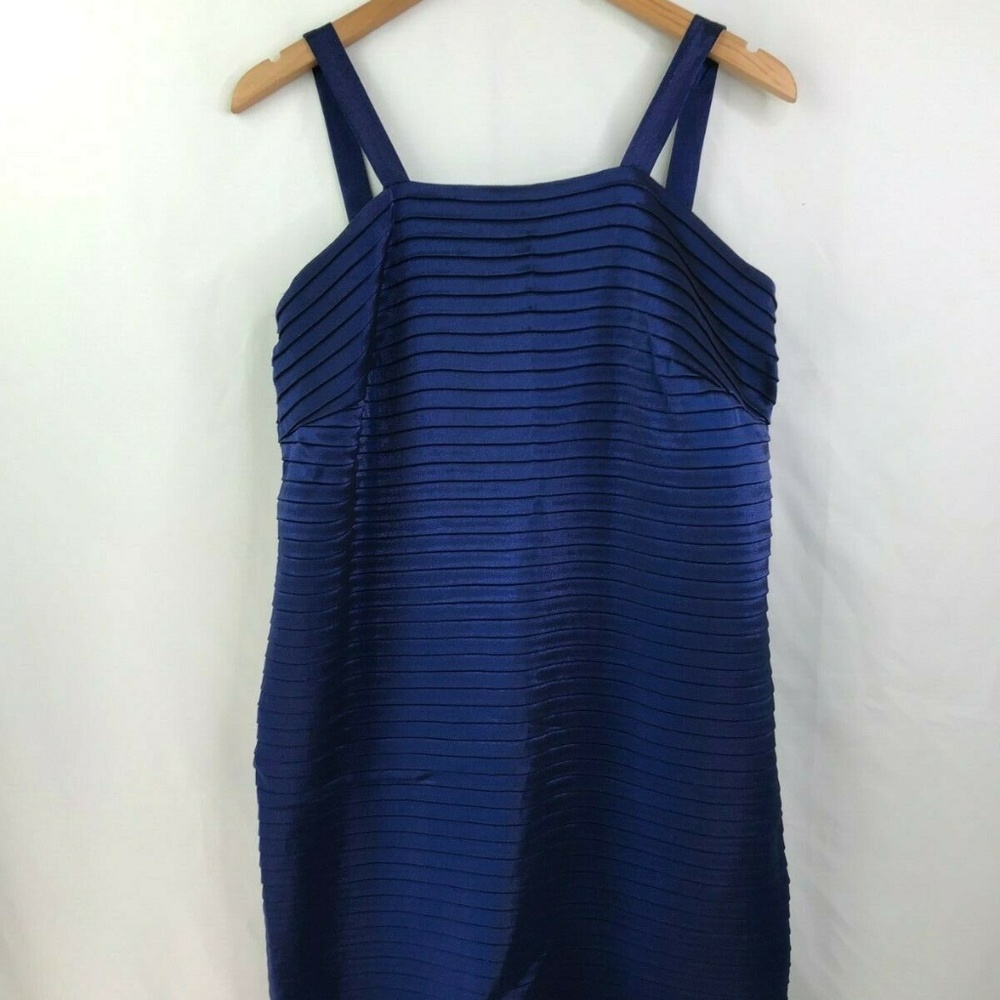 R&M Richards Horizontal Pleat Shift Dress